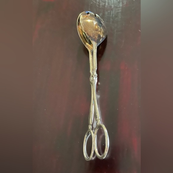 Silver Plated Made In Italy Salad Tongs - Picture 2 of 5